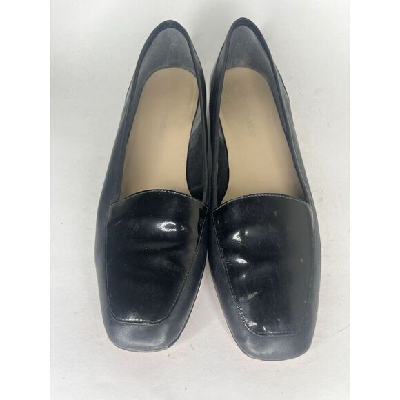 enzo angiolini shoes Women Size 9.5M Black Leather Flats - Picture 9 of 12